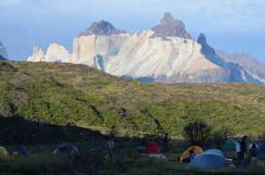 Campomento Pehoe. Check out the layering on those mountains.