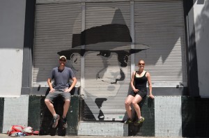 One of many paintings of Carlos Gardel in the streets