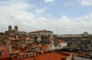 Porto from the top of a hill