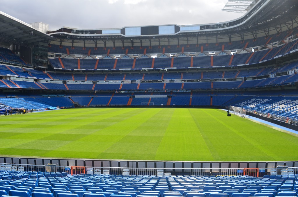 Real Madrid futbol stadium. We didn't get to see a game here, but the stadium tour was very impressive!